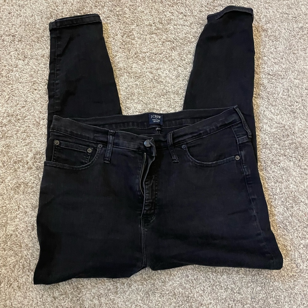 JCREW high rise, skinny jeans. Black.